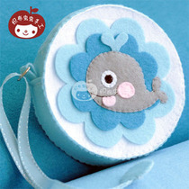 29 Marine Wind Small Whale zero wallet with unwoven handmade diy material bag for a hair time job