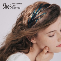 Veryshes fantasy world series original hand-woven color color leaf hoop headband light luxury headdress