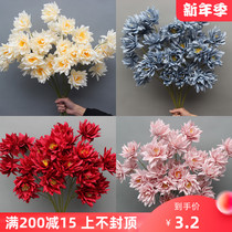 Wedding flower arrangement Golden Lotus simulation flower wedding hall table props Chinese simulation road guide flower ceiling decoration floral art