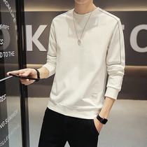 Long sleeve T-shirt mens spring and autumn season 2022 new Korean version Trend casual 100 hitch-handsome blouse round collar jersey man