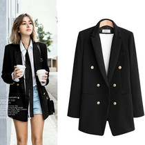 2021 spring and autumn hot sale Korean small suit jacket women double breasted slim suit jacket European and American Street Photo leisure West