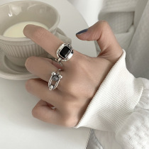  Ring womens fashion personality niche design new old can be opened ins trend Korean retro punk ring