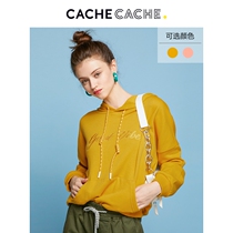 CacheCache plus velvet sweater autumn women tide ins loose Korean version of ginger coat lazy wind