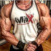 Muscle captain fitness Tide brand sports vest men summer thin I-shaped sleeveless vest jacket equipment training suit