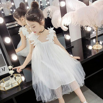 Korean girl dress 2021 new spring and autumn style puffy gauze spring dress childrens skirt little girl princess dress