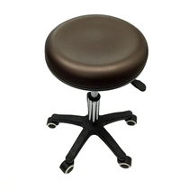  Beauty stool hair stool barber shop chair can be lifted and rotated 360 degrees dark brown padded embedded universal wheel