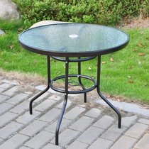 Courtyard Garden Balcony Small round table Small coffee table Outdoor bar Coffee milk tea shop Leisure table and chair Glass square table