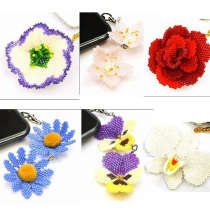 DIY handmade beaded electronic layout paper six flowers WJ249 Japanese line chart