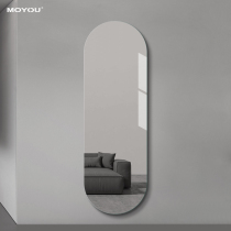 Light luxury full-length mirror ins Wind minimalist dressing mirror home bedroom clothing store hanging wall paste non-hole fitting mirror