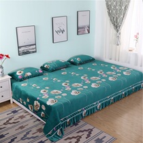 Custom crystal velvet bed cover single piece plus tatami Kang bed cover three-piece set of padded sheets non-slip quilted pad Kang blanket