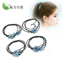 Korean hair accessories small fresh beaded hair circle Hair rope rubber band tie hair rubber band Fashion Sen womens head rope headdress