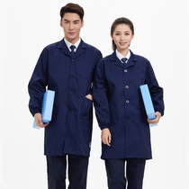 Blue coat overalls mens protective clothing acid and alkali protective coat laboratory chemical protective clothing corrosion resistant jacket