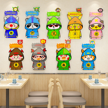 Creative ins Net red Photo area scene layout snack bar barbecue hot pot milk tea hotel shop wall stickers