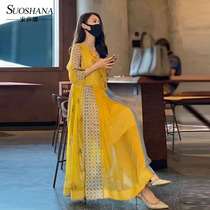 2021 summer new print dress womens loose dress dress womens fashion slim tide Linda sister