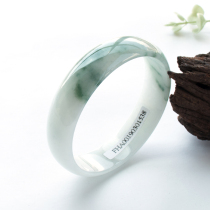 Xiaoliang Zi natural jade bracelet Myanmar jade old pit glass oval jade bracelet A goods full of green bracelet