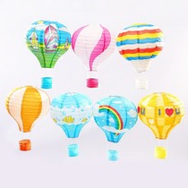 Festive atmosphere dress up hot air balloon decoration paper lantern birthday wedding party mall kindergarten corridor paper hanging decoration