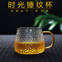 Handmade heat-resistant glass tea set hammer Cup high temperature resistant glass explosion-proof cold water Cup for men and women office belt Cup