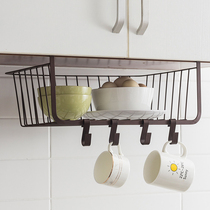 Japanese cabinet hanging basket with adhesive hook kitchen supplies rack dish storage rack cabinet rack finishing rack