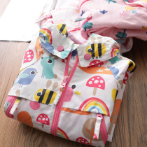 Girls 2021 new childrens clothing childrens stormtrooper spring and autumn baby windbreaker medium and large childrens hooded jacket foreign tide