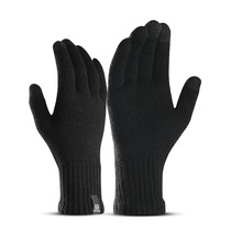 Knit gloves winter men women touch screen pure warm wool手套