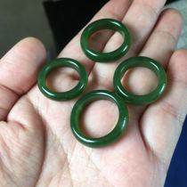 (Yurun Xinhe) Hetian Jade Jasper ring ring no black spot old material oil delicate