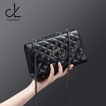 CMLZIUA Bag 2022 New Fashion Large Capacity Black Rhinestone Chain Bag Women Single Shoulder Leather Women Bag