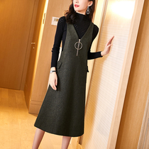 Feminine suit 2021 fashion autumn light cooked wind dress waist strap skirt spring and autumn two-piece Western style age reduction