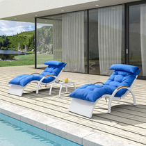 Purple Leaf Outdoor Beach Chair Outdoor Patio S Type Lying Chair Balcony Swimming Pool Lying Bed Casual Vines Reclining Bed Deck Chair