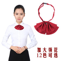 Imprinted Korean solid JK red black student bank professional uniform bow tie tie tie tie flower shirt female