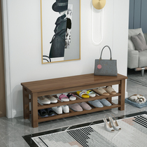 Changing shoes stool Home doorway Nangbamboo solid wood Shoe cabinet Nordic multilayer shoe shelves into the door can sit strips of shoes and stools