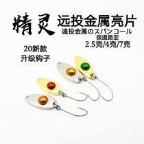 Talk about Luya metal bait elf horse mouth white bar cocked false bait long gold and silver sequins micro stream sequins