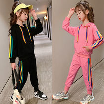 Childrens clothing girls autumn suit 2020 New Style Fashion childrens net Red Girl spring autumn sports suit