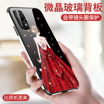 Suitable for Huawei p50pro mobile phone shell glass female P50 protective sleeve ultra-thin and luxurious creative personality All-pack anti-fall