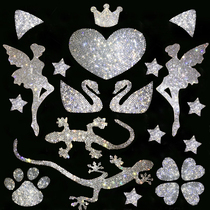 Best Selling Exquisite Rhinestone Patch Stickers Heat Painting Map Hat Clothing Bags Tide Brand Accessories Hot Drill Pattern Cloth Stickers