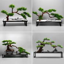 New Chinese style creative dry landscape Zen ornaments Home living room Tea room Rockery Taihu Stone sand table micro landscape decoration