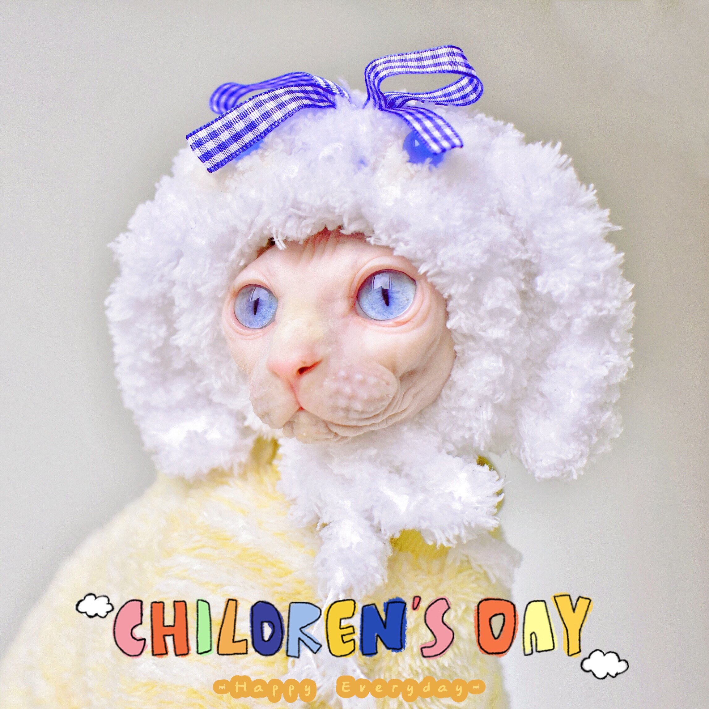 YH-Cute lying dog shape hand-woven winter cotton warm hat Sphinx hairless cat clothes