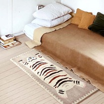 The heart Tiger plush Nordic simple design Net red home bedroom study bedside carpet long carpet