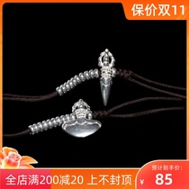 Sterling silver knife Diamond counter beads counting beads number accessories accessories pendant