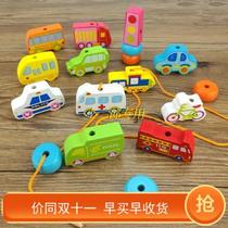 City traffic New 6-year-old garden number letter beaded stringing toy PUZZLE beaded series 1-2-3 years old