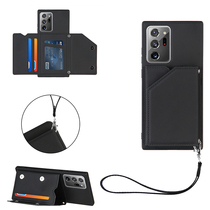 Upscale is suitable for Samsung s22ultra mobile phone shell card handbag bracelet anti-fall s21 zero wallet s21FE soft shell s20 brief s22 business pimprint note20ultr