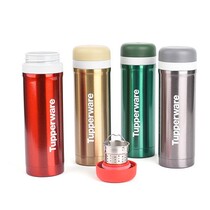 Tupperware 350ML tea rhyme mug 400ML warm tea thermos cup car tea portable stainless steel creative Cup