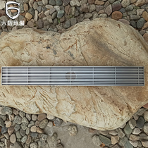 Six Anti-Lengthening Shower Room Large Displacement Deodorant Floor Drain Stainless Steel Hotel Villa Toilet Rectangular Strip Floor Drain
