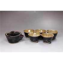 Fun collection] Japanese sedo burning parent Yoshino Yuanyue for kiln-changing glazed Sesame Oil Cup Teacup Five Guests