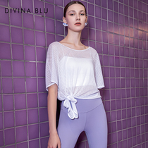  DIVINA BLU London series Elegant outer T-shirt loose yoga suit blouse womens running sports top