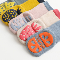 children's socks autumn winter thick baby mid calf socks large point glue baby socks anti-slip newborn toddler floor socks