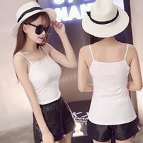 Small camisole summer sexy cotton vertical stripes short bottom wear thin camisole shirt