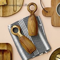  Denmark Bloomingville seasoning bottles and cans Black pepper sea salt Western retro wooden manual grinder