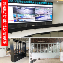 Jinkyushu-DSQ4 Command Center customized 6 monitoring TV wall 46 49 55 inch splicing screen cabinet monitoring room cabinet landing stent monitor TV wall landing cabinet cabinet