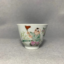 Jingdezhen factory goods porcelain pastel hand-painted figure baby play picture China Jingdezhen Master Cup smell Cup