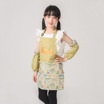 Love Ulive Children Apron Girl Boy Princess Boy Princess Painting Waterproof Drawing Clothes Kitchen Baking Small Apron With Cuff Sleeve